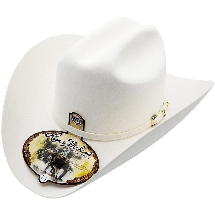 10x Larry Mahan Oro Blanco/White Fur Felt Cowboy Hat (Horma JOAN)