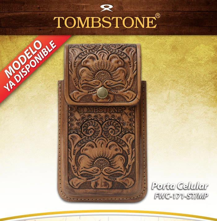 Tombstone Leather Tooled Floral Cell Phone Case