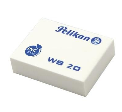 Borrador para Cinto de Pita (Goma) Blanco, 1 Pieza, PELIKAN WS-20