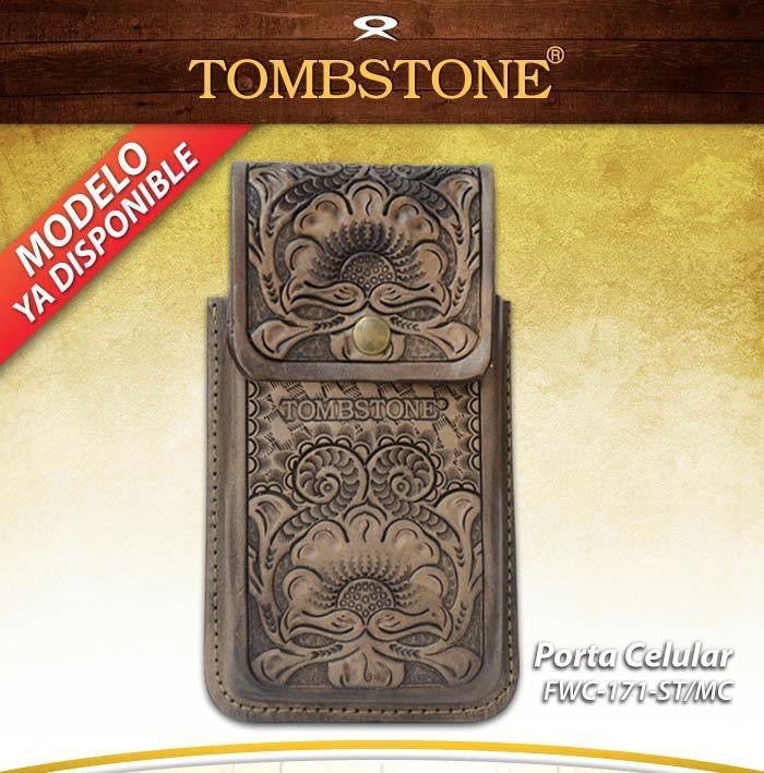 Tombstone Leather Tooled Floral Cell Phone Case