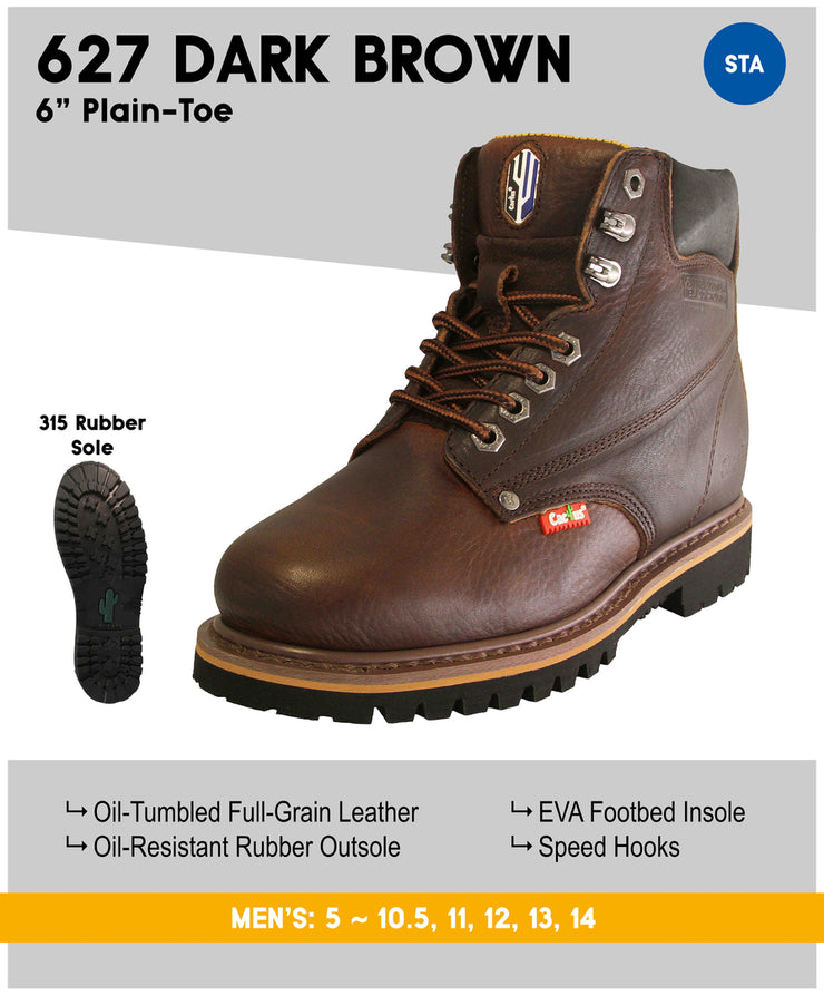 Cactus 627 Dark Brown Soft Toe Work Boot