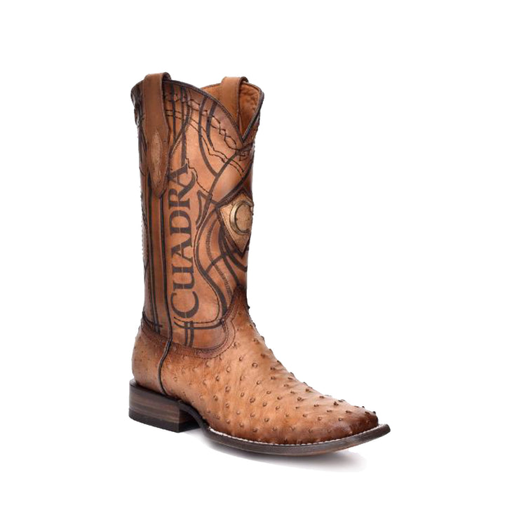 Cuadra Men's Square Toe Ostrich Flame Orix Cowboy Boot