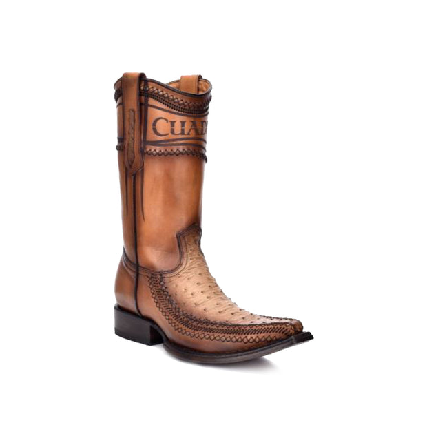 Cuadra Ostrich Craft Stitched Western Boot