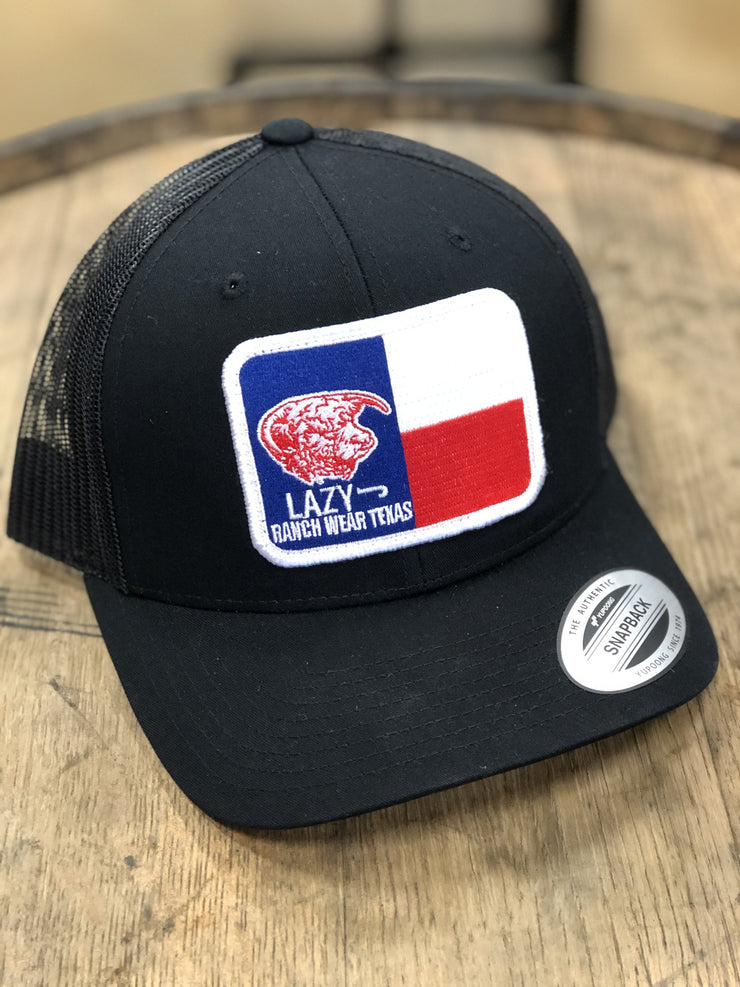Lazy J Ranch Wear Black & Black 3.5" Texas Elevation Patch