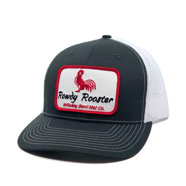 Rowdy Rooster Grey/White - Whiskey Bent Hat Co.