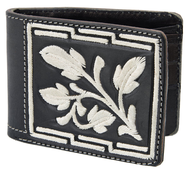 White Diamond Piteada Leather Wallet - Negro