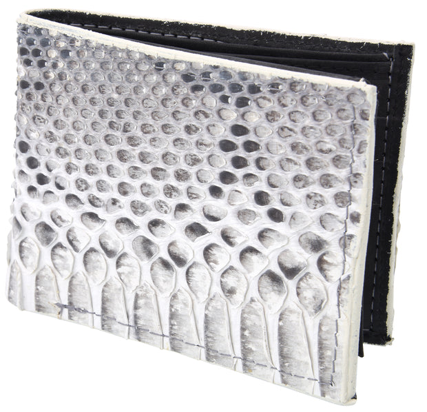 White Diamond Python Leather Wallet - Natural