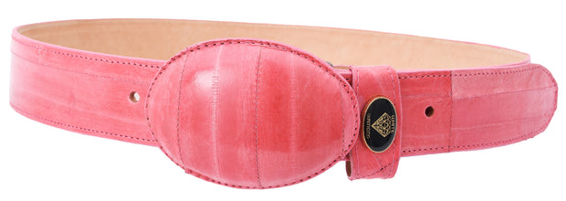 White Diamond Anguila Leather Belt - Rosa