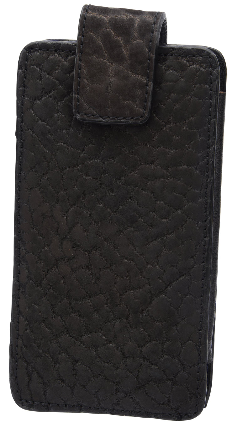 White Diamond Bull Shoulder Leather Cell Phone Case - Cafe
