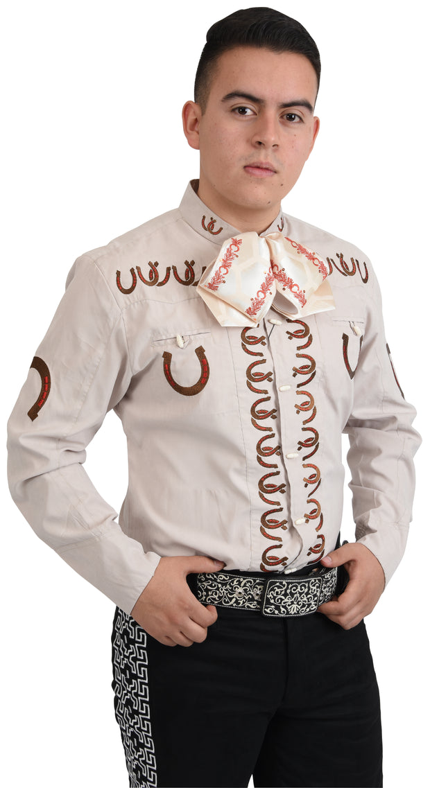 Camisa Charra Tradicional - Beige