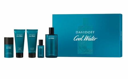 Cool Water by Davidoff For Men 5 Piece Fragrance Gift Set 2020
